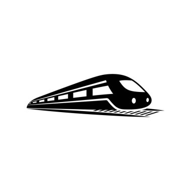Yüksek hızlı tren logosu tasarımı.