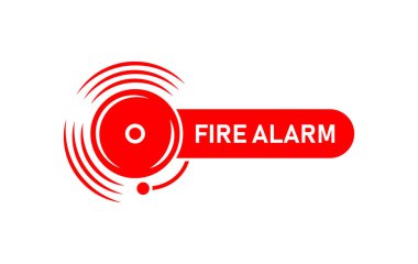 Yangın alarm vektör simgesi.