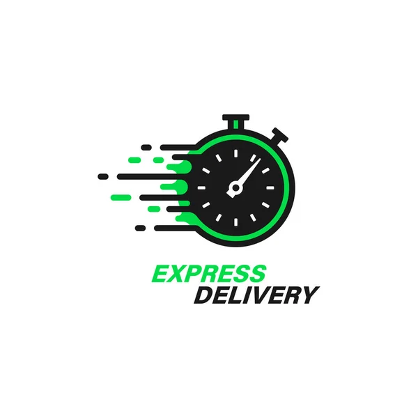 Ekspres dağıtım zamanlayıcı logosu tasarımı.