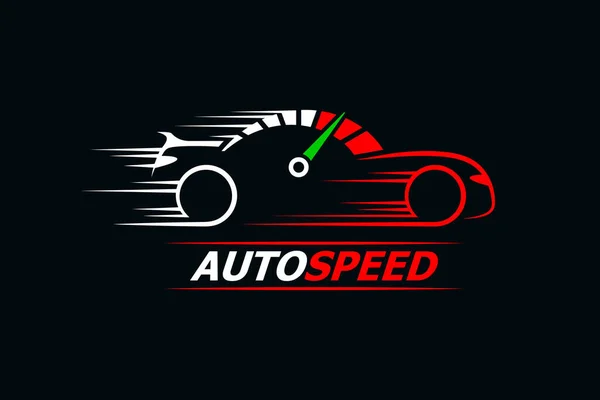 Otomatik hız soyut logo tasarımı.