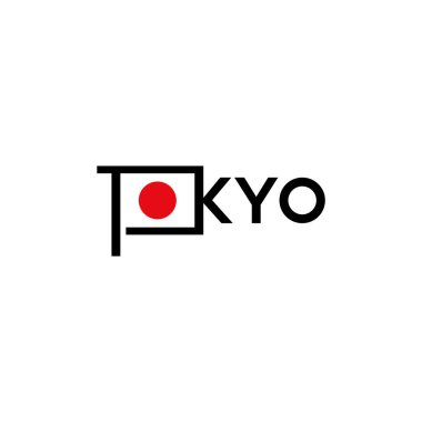 Tokyo tipografi yaratıcı logo tasarımı.