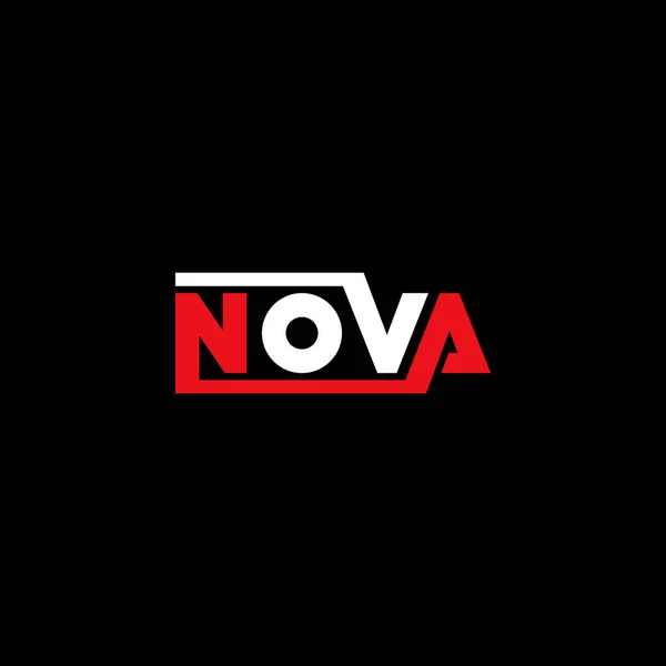 Nova harfli metin tipografi logosu tasarımı.