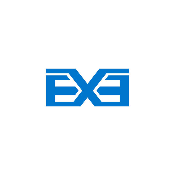 EXE letter company logo design.