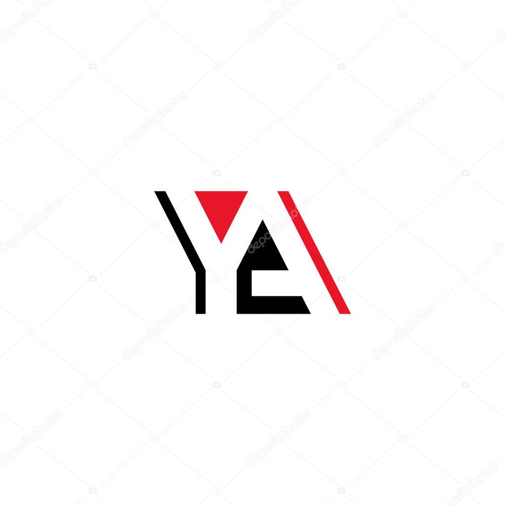 YA letters monogram. Company logo design.
