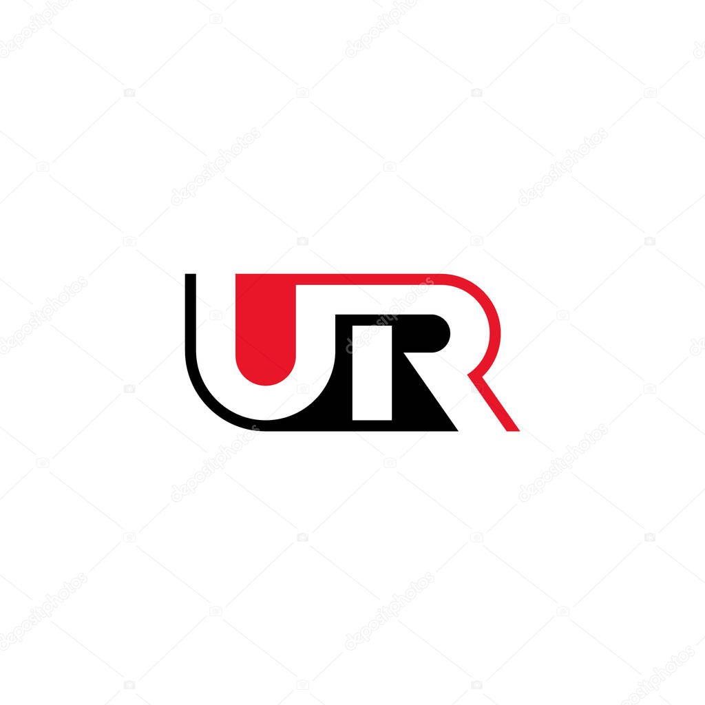 UR initial letter monogram, business logo design.