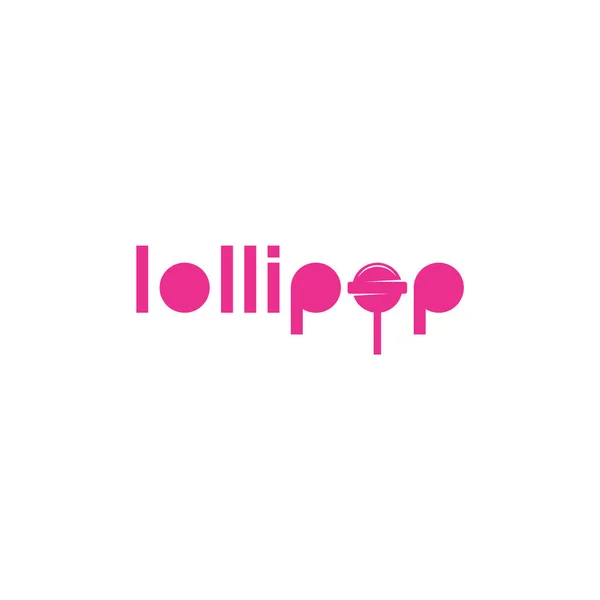Lolipop kelime işareti yaratıcı logo tasarımı.