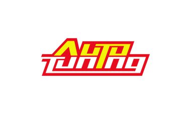 Otomatik ayarlama tipografi logosu tasarımı.