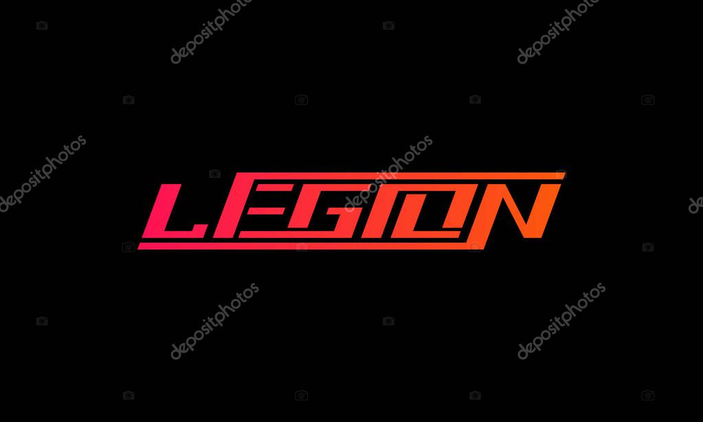 Legion modern text, typography logo design.