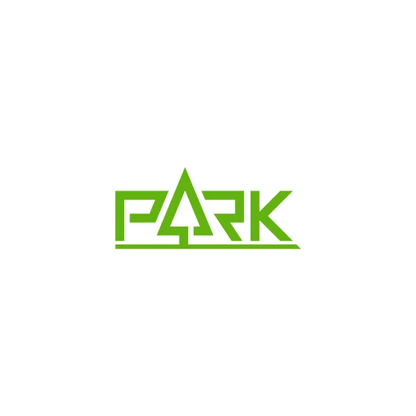 Park kelimeleri logo tasarımı.