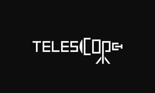 Teleskop tipografi metni. Logo tasarımı.