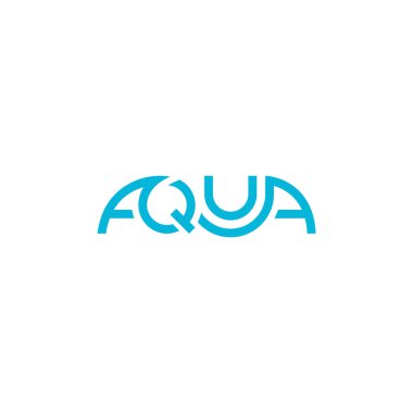 Aqua tipografi logosu tasarımı.