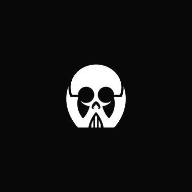 W harfi ve kafatası logosu tasarımı.