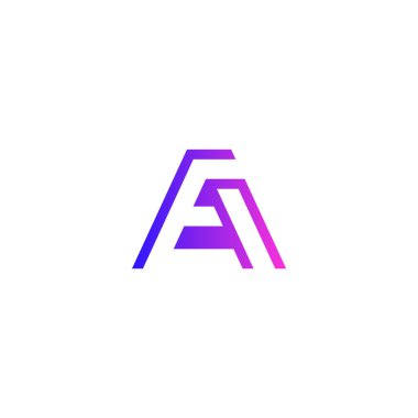 EA harfleri monogram negatif uzay şirketi logosu tasarımı.