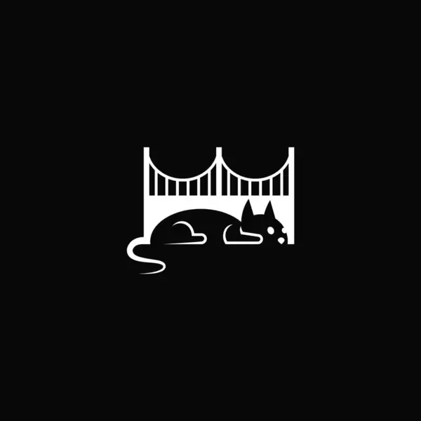 Briç şirketi logosuyla kedi kombinasyonu.