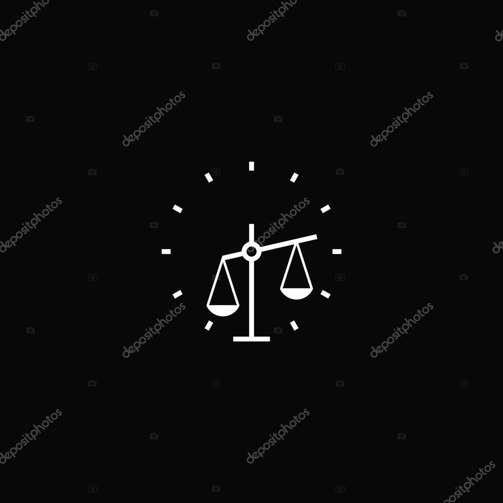 Time of law and justice logo design.