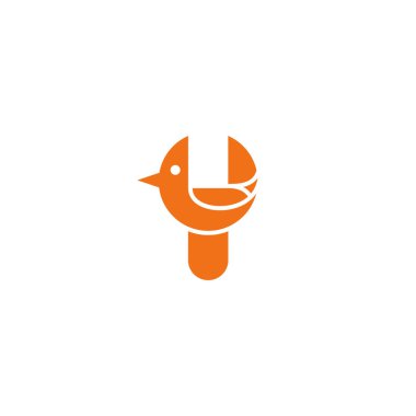 İngiliz anahtarı ve kuş logosu tasarımı kombinasyonu.