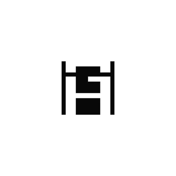 GH veya HG harfleri monogram, negatif uzay logosu tasarımı.