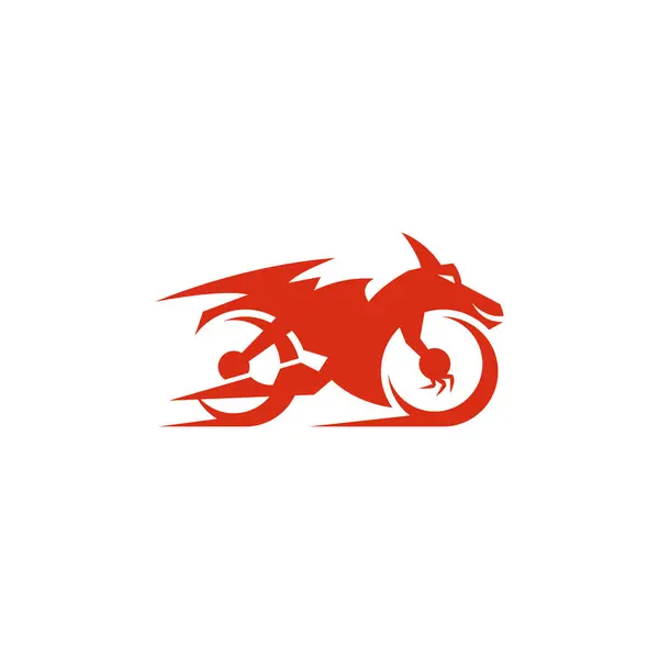 Ejderha ve motosiklet logosu kombinasyonu.