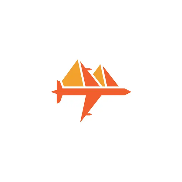 Piramit ve uçak şirketi logosu tasarımı.