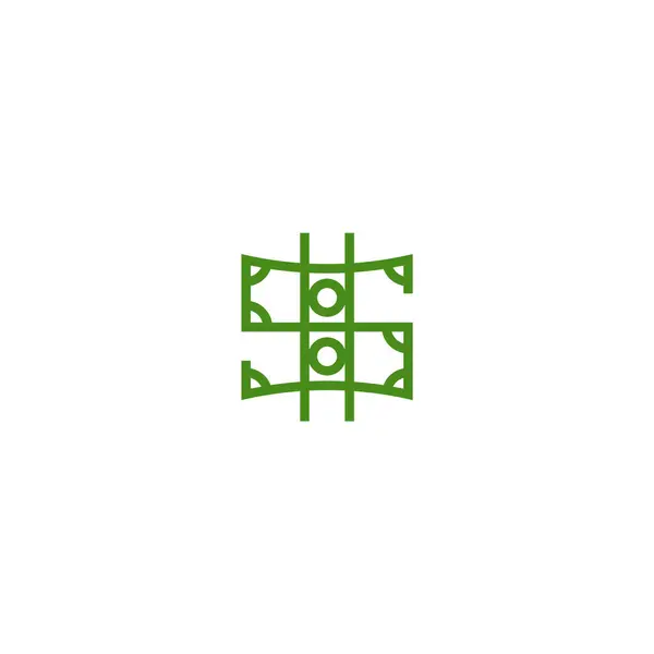 Dolar nakit S harfi iş logosu tasarımı.