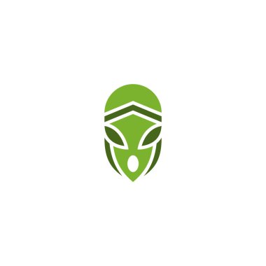 Uzaylı kalkan güvenlik logosu tasarımı.