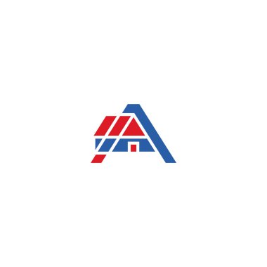İlk harf ev inşa logosu tasarımı.