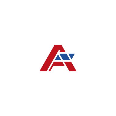 Amerikan bayrağı ve ilk harf. Logo fikri..
