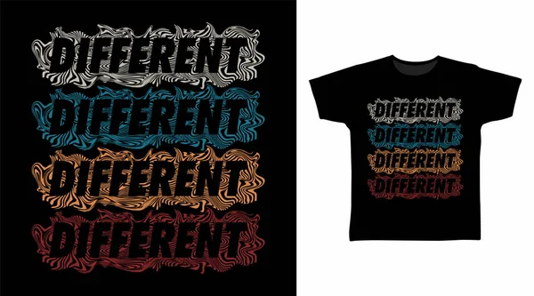 Tshirt Tipografia Diferente Design Elegante Pronto Para Imprimir —  Vetores de Stock