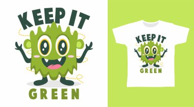 Monster Real sanat tasarımını tişörtün üzerinde tut 