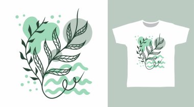 Elle çizilmiş tişört ve giyim tasarımı kavramlarını bırakır