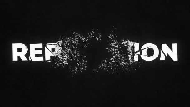 Förstört Ryktesspridning Explosionsskadad Loop Animation Alfakanal Högkvalitativ Film — Stockvideo