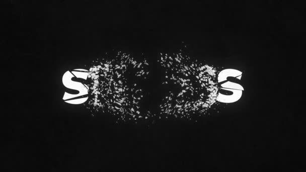 Roztříštěný Stres Slov Animace Výbuchu Smyčce Alfa Kanál Vysoce Kvalitní — Stock video