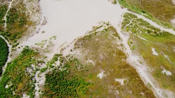 Dunas Irlanda Vista Cima Colinas Areia Plantas Verdes Vídeo Drone — Vídeo de Stock