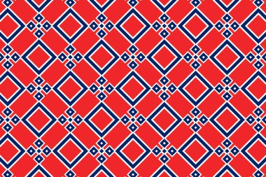 Norveç bayrağının renklerinde geometrik desen. Norveç 'in renkleri.