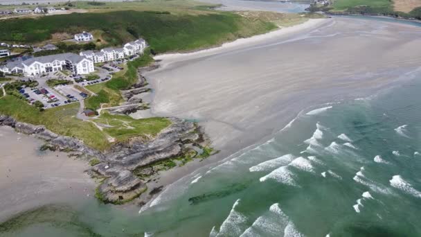 Inchydoney Island Malý Ostrov West Corku Pláž Modrou Vlajkou Turistická — Stock video