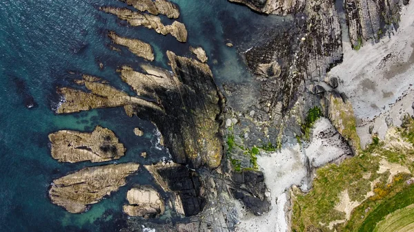 Странные Скалы Побережье Вид Сверху Скалы Кельтского Моря — стоковое фото