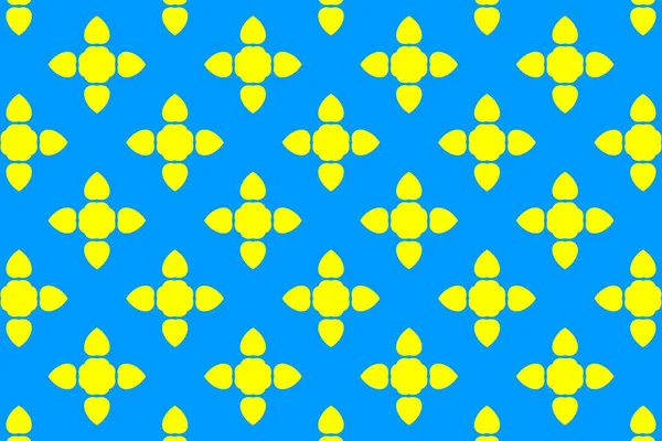 Геометричний Візерунок Кольорах Національного Прапора Палау Колір Палау — стокове фото