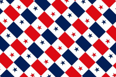 Panama bayrağının renklerinde geometrik desen. Panama 'nın rengi.