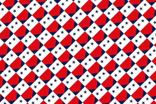 Geometrische Patroon Kleuren Van Nationale Vlag Van Panama Kleuren Van — Stockfoto
