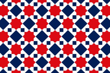 Panama bayrağının renklerinde geometrik desen. Panama 'nın rengi.