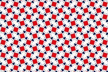 Panama bayrağının renklerinde geometrik desen. Panama 'nın rengi.