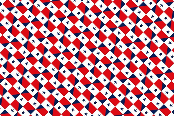 Γεωμετρικό Σχέδιο Στα Χρώματα Της Εθνικής Σημαίας Του Παναμά Χρώματα — Φωτογραφία Αρχείου