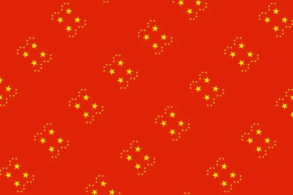 Çin Halk Cumhuriyeti Bayrağının Renklerinde Geometrik Desen Çin Halk Cumhuriyeti — Stok fotoğraf