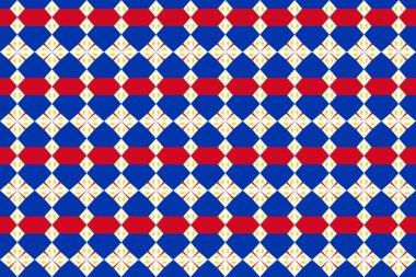 Filipinler bayrağının renklerinde geometrik desen. Filipinlerin renkleri.
