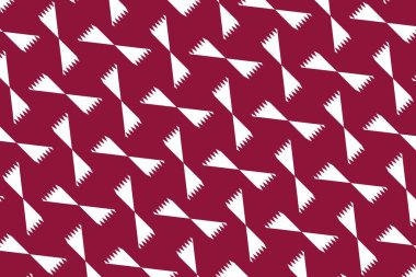 Katar 'ın ulusal bayrağının renklerinde geometrik desen. Katar 'ın Renkleri.