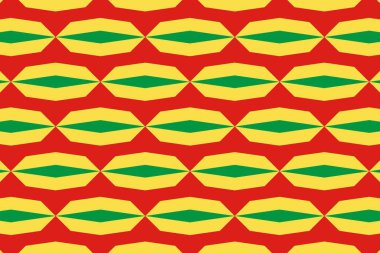 Kongo Cumhuriyeti bayrağının renklerinde geometrik desen. Kongo Cumhuriyeti 'nin renkleri.