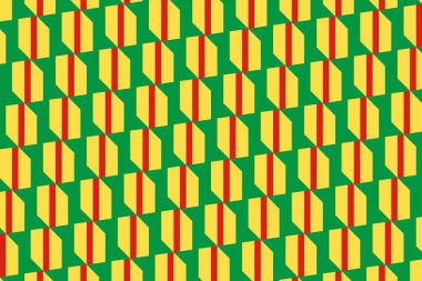 Kongo Cumhuriyeti bayrağının renklerinde geometrik desen. Kongo Cumhuriyeti 'nin renkleri.