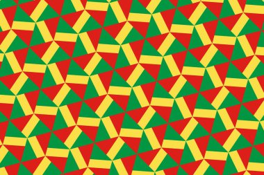 Kongo Cumhuriyeti bayrağının renklerinde geometrik desen. Kongo Cumhuriyeti 'nin renkleri.
