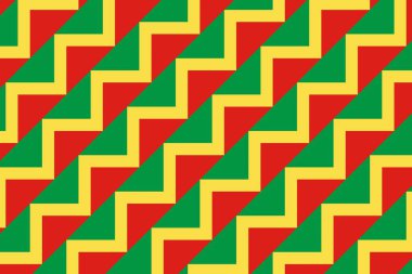 Kongo Cumhuriyeti bayrağının renklerinde geometrik desen. Kongo Cumhuriyeti 'nin renkleri.