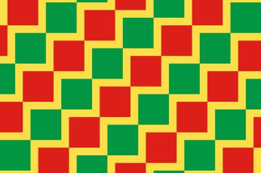 Kongo Cumhuriyeti bayrağının renklerinde geometrik desen. Kongo Cumhuriyeti 'nin renkleri.